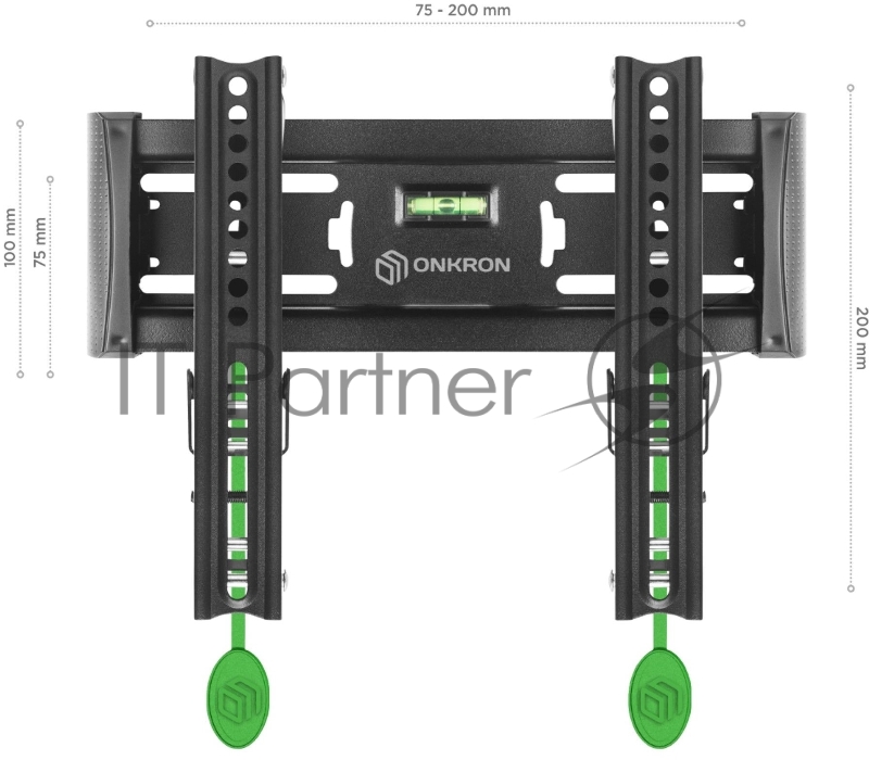 Кронштейн ONKRON TM4 для телевизора 17-43 наклонный, чёрный