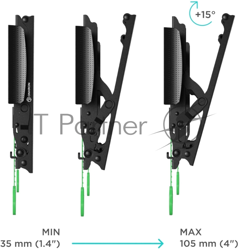 Кронштейн ONKRON TM4 для телевизора 17-43 наклонный, чёрный