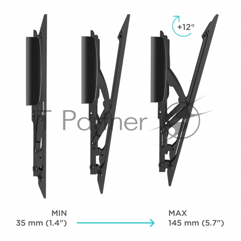 Кронштейн ONKRON TM5 для телевизора 32-65 наклонный, чёрный