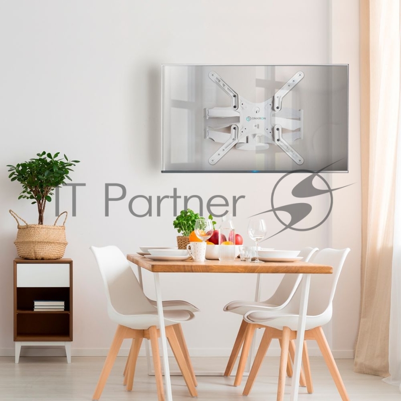 Кронштейн ONKRON M5 для телевизора 37-70 наклонно-поворотный, белый
