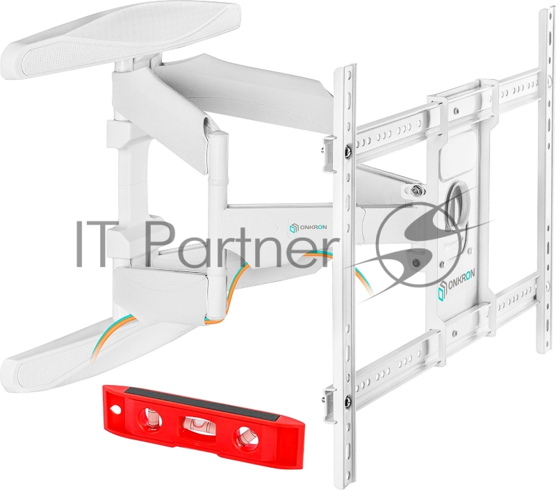 Кронштейн ONKRON M6L для телевизора 40-75 наклонно-поворотный, белый