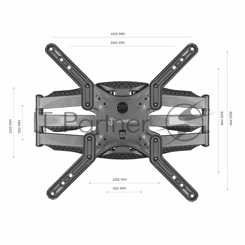 Кронштейн ONKRON M5 для телевизора 37-70 наклонно-поворотный, черный