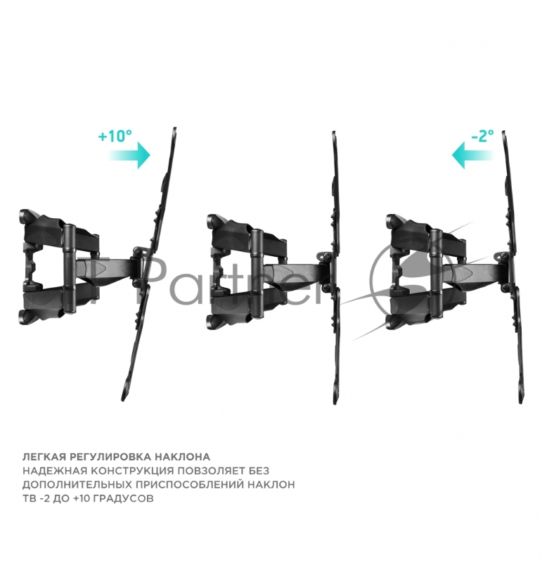 Кронштейн ONKRON M5 для телевизора 37-70 наклонно-поворотный, черный