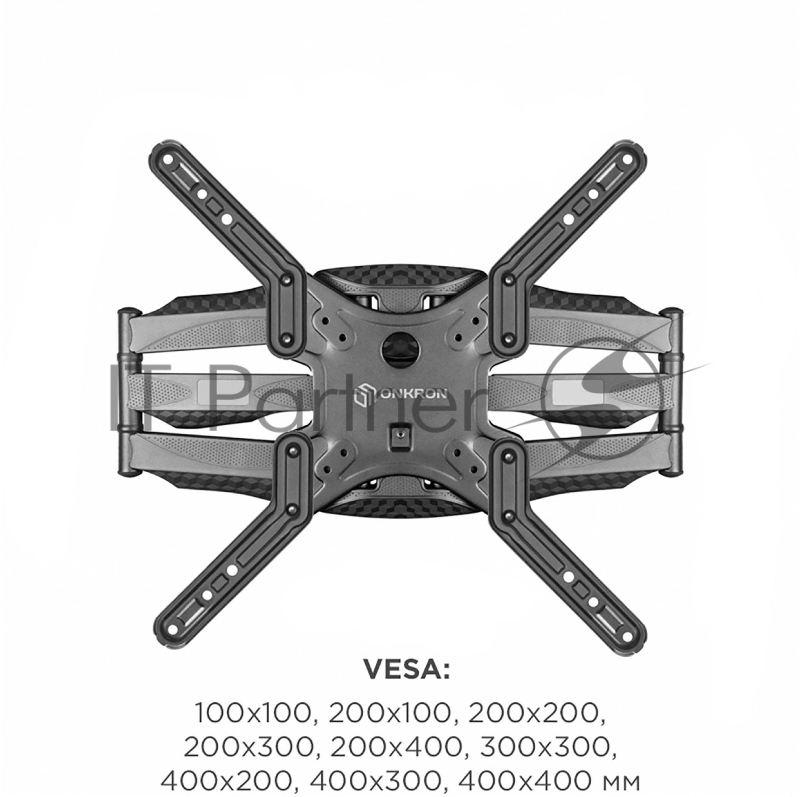 Кронштейн ONKRON M5 для телевизора 37-70 наклонно-поворотный, черный