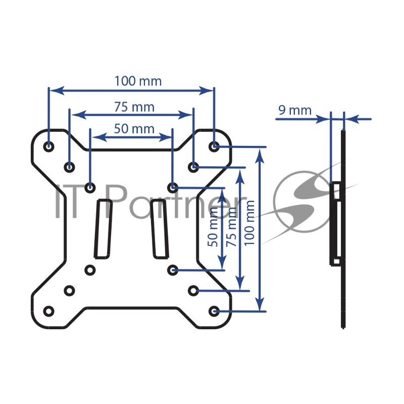 Кронштейн для телевизора Kromax VEGA-3 new черный 15-32 макс.20кг настенный фиксированный