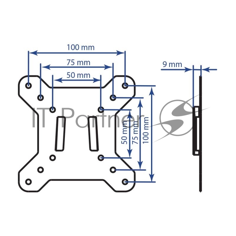 Кронштейн для телевизора Kromax VEGA-3 new черный 15-32 макс.20кг настенный фиксированный
