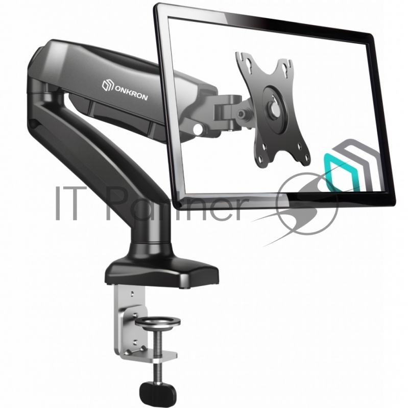 Кронштейн (держатель) ONKRON G80 для монитора 13-32 дюймов настольный, чёрный