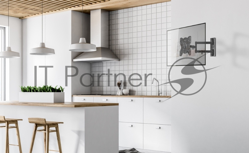 Кронштейн ONKRON M4S для телевизора 17-43 наклонно-поворотный, чёрный