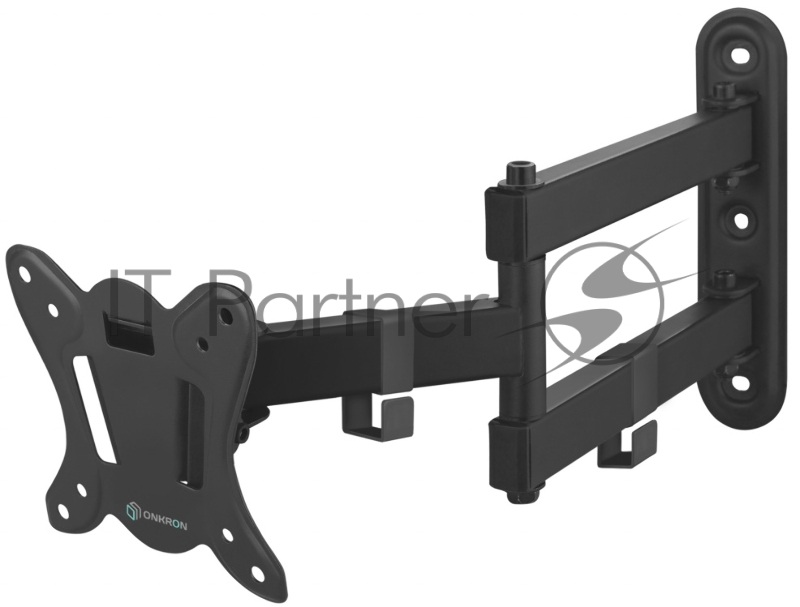 Кронштейн ONKRON R4 для телевизора 10-32 наклонно-поворотный, чёрный
