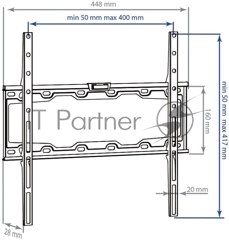 Кронштейн для LED/LCD телевизоров Kromax ELEMENT-3 black