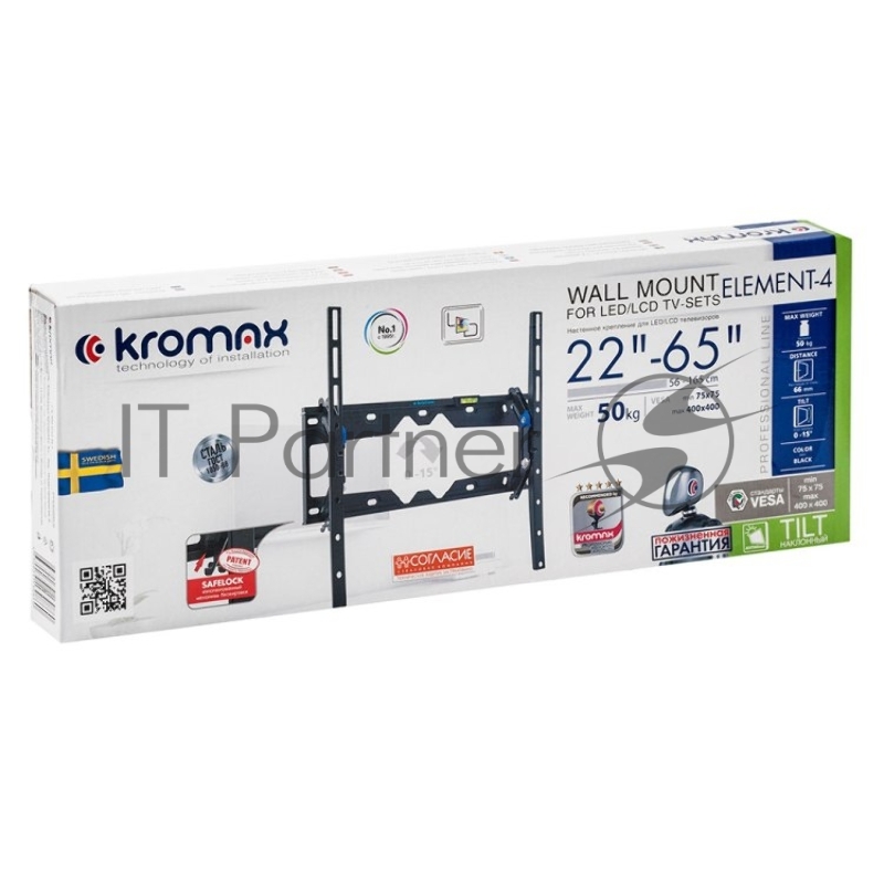 Кронштейн для LED/LCD телевизоров Kromax ELEMENT-4 black