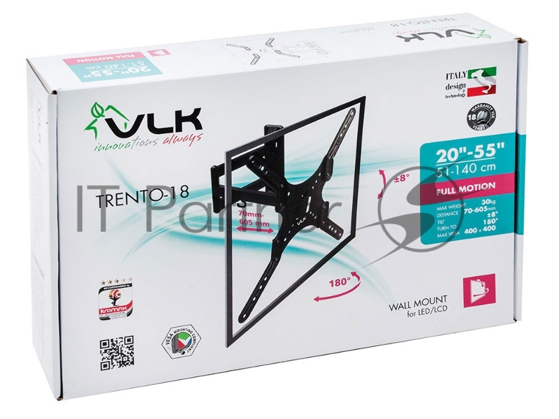 Кронштейн для LED/LCD телевизоров VLK TRENTO-18 black 8 шт/уп.