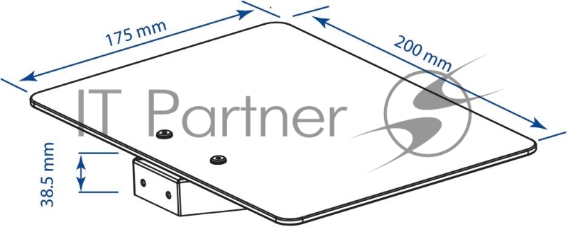 Кронштейн-подставка для DVD и AV систем Kromax MICRO-MONO черный макс.5кг настенный