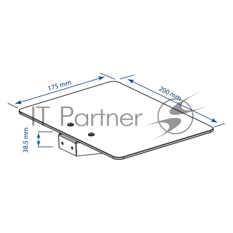 Кронштейн-подставка для DVD и AV систем Kromax MICRO-MONO черный макс.5кг настенный