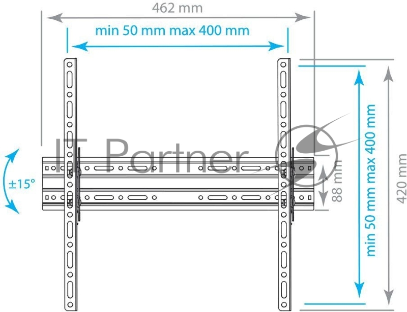 Кронштейн для телевизора Arm Media PLASMA-4 new черный 22-65 макс.55кг настенный наклон