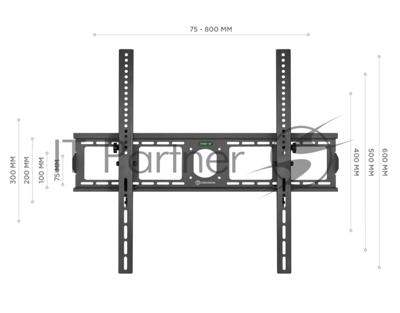 Кронштейн ONKRON UT4 для телевизора 55-100 наклонный, чёрный