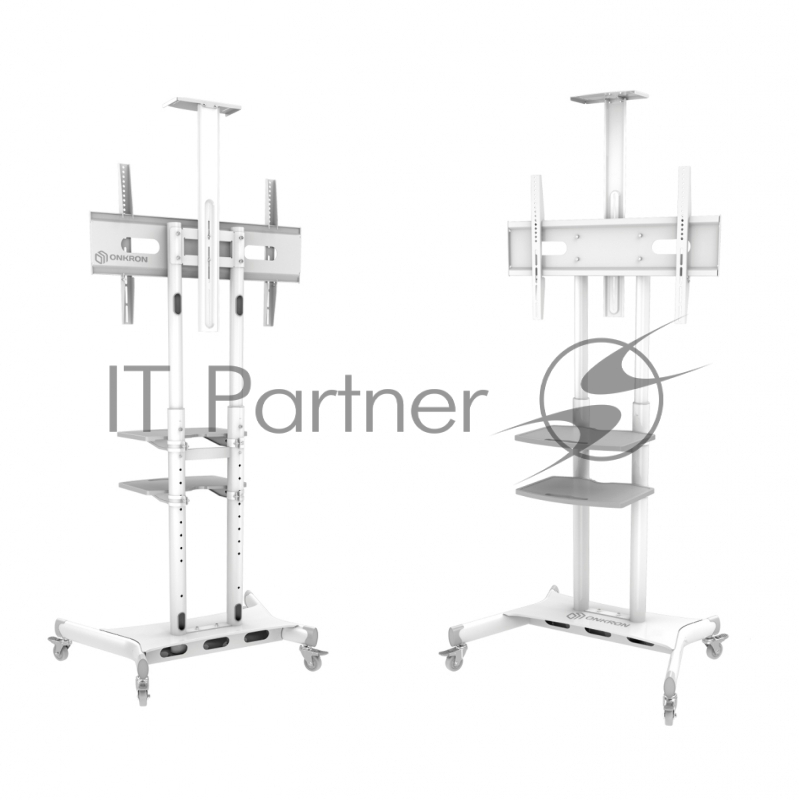 Стойка для телевизора с кронштейном ONKRON TS1881 50-86, мобильная, белая