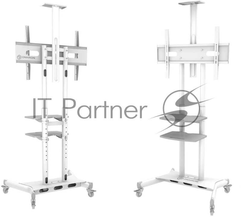 Стойка для телевизора с кронштейном ONKRON TS1881 50-86, мобильная, белая