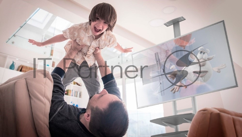 Стойка для телевизора с кронштейном ONKRON TS1881 50-86, мобильная, белая