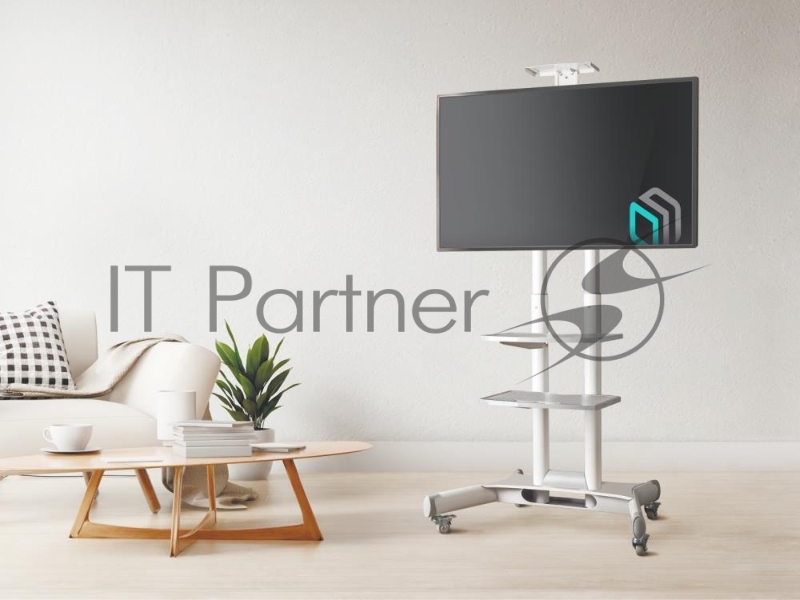 Стойка для телевизора с кронштейном ONKRON TS1552 40-70, мобильная, белая