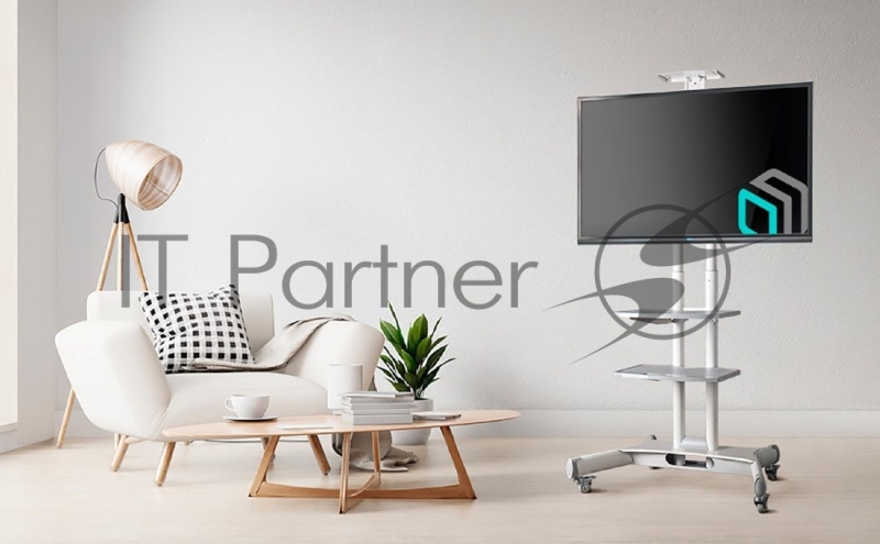 Стойка для телевизора с кронштейном ONKRON TS1552 40-70, мобильная, белая