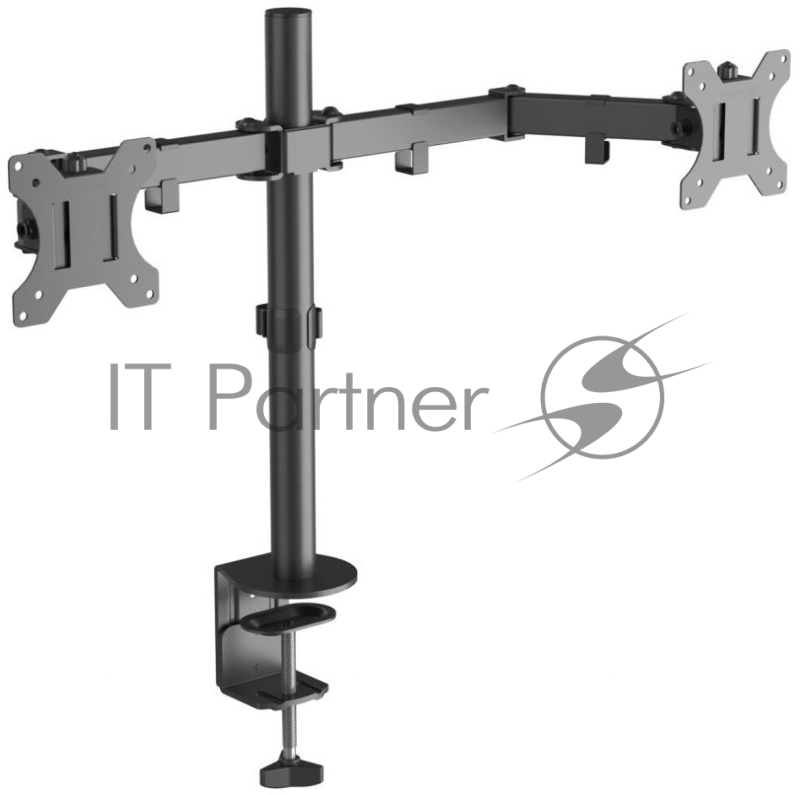Кронштейн ONKRON D221E для двух мониторов 13-32 настольный, чёрный