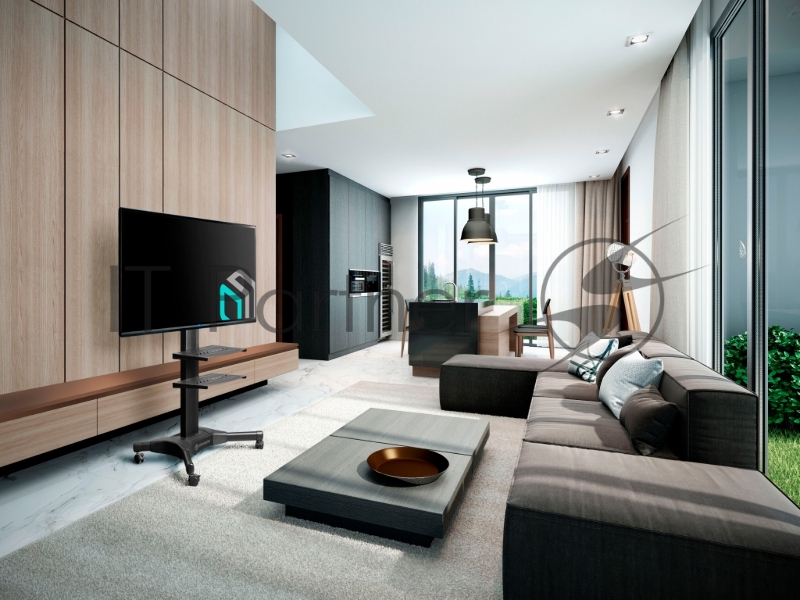 Мобильная стойка ONKRON на 1 ТВ Мобильная стойка ONKRON на 1 ТВ/ 32-55 от 200х200 до 400х600 наклон 0º поворот 0º макс нагр 27,3кг Высота 900-1500мм, кабель-канал, регулировка полки по высоте, колесики с блокировкой, черная