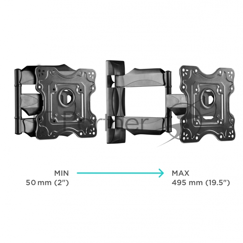 Кронштейн ONKRON NP28 для телевизора 17-43 наклонно-поворотный, черный