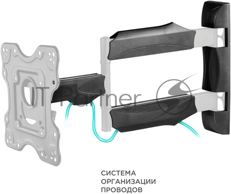 Кронштейн ONKRON NP28 для телевизора 17-43 наклонно-поворотный, черный