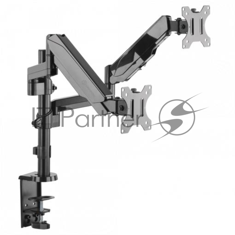Кронштейн (держатель) ONKRON G140 для двух мониторов 13-32 дюймов настольный, черный