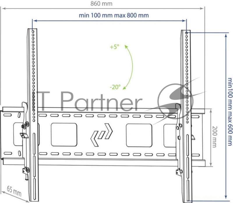 Кронштейн для телевизора Kromax STAR-2 черный 32-90 макс.81кг настенный наклон