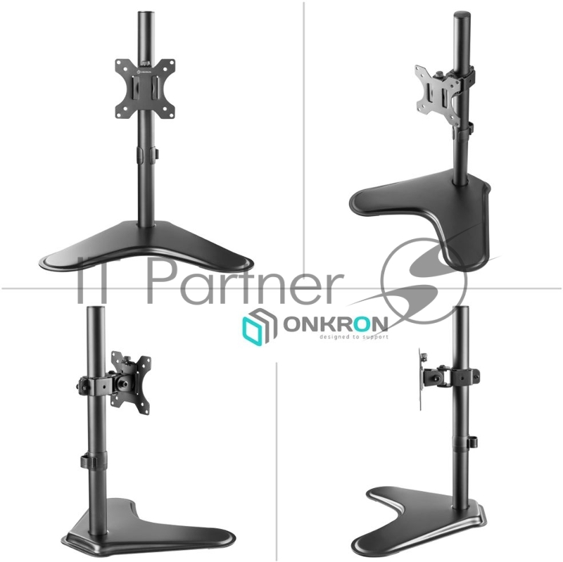 Кронштейн ONKRON D101FS для монитора 13-34 настольный, чёрный