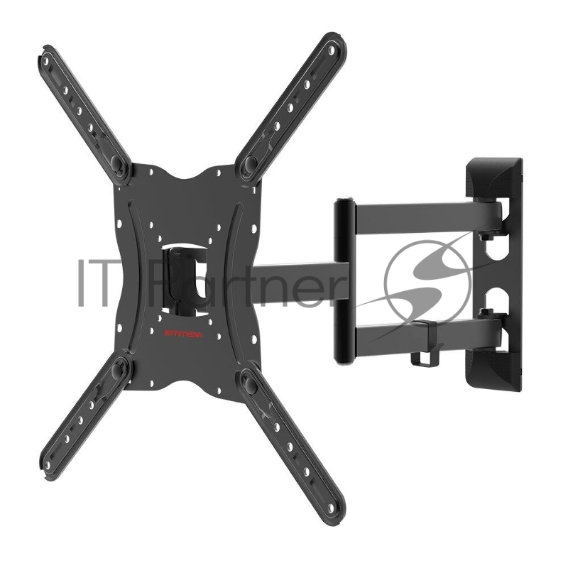 Кронштейн для телевизора Arm media LCD-404 new black 6 шт/уп. 26-55, max 30 кг, 4 ст св., нак. +5-15°, пов. 180° от ст. 60-420мм. max VESA 400x400 мм