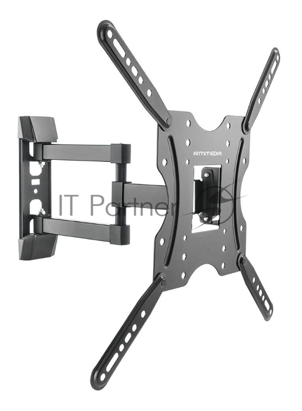 Кронштейн для телевизора Arm media LCD-404 new black 6 шт/уп. 26-55, max 30 кг, 4 ст св., нак. +5-15°, пов. 180° от ст. 60-420мм. max VESA 400x400 мм