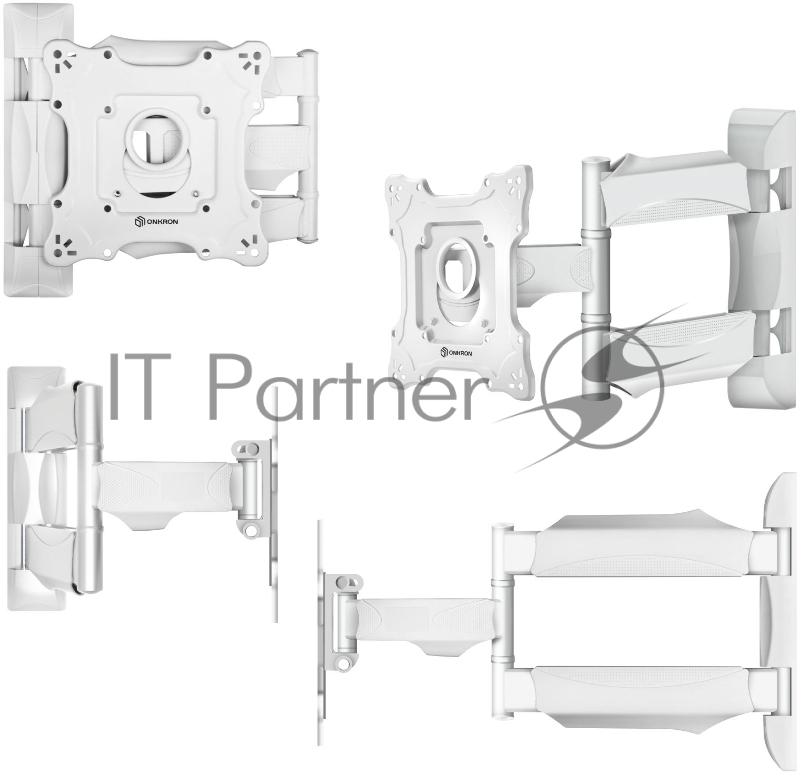 Кронштейн ONKRON NP28 для телевизора 17-43 наклонно-поворотный, белый
