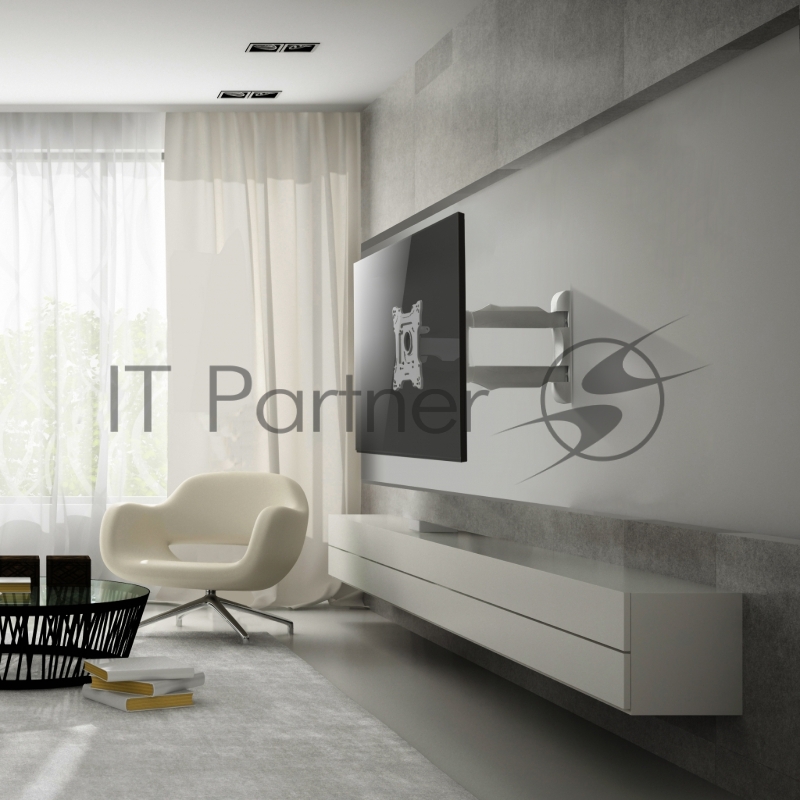 Кронштейн ONKRON NP28 для телевизора 17-43 наклонно-поворотный, белый