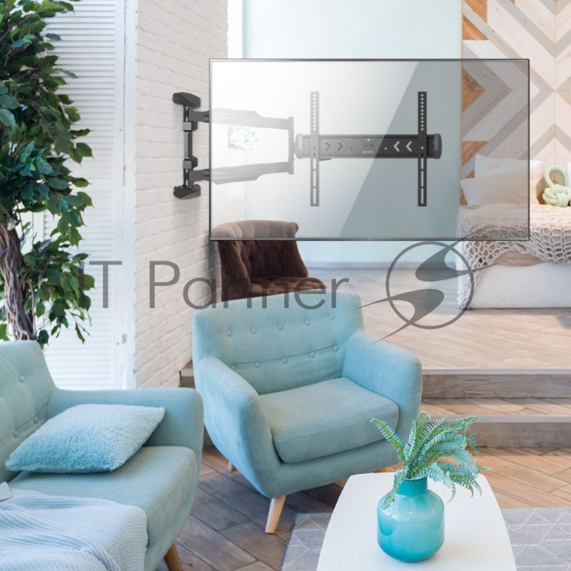 Кронштейн ONKRON NP47 для телевизора 40 - 75 наклонно-поворотный, черный