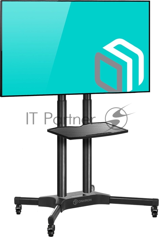 Стойка для телевизора Onkron TS1351 черный 40-65 макс.45.5кг напольный мобильный