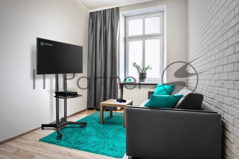 Стойка для телевизора Onkron TS1351 черный 40-65 макс.45.5кг напольный мобильный