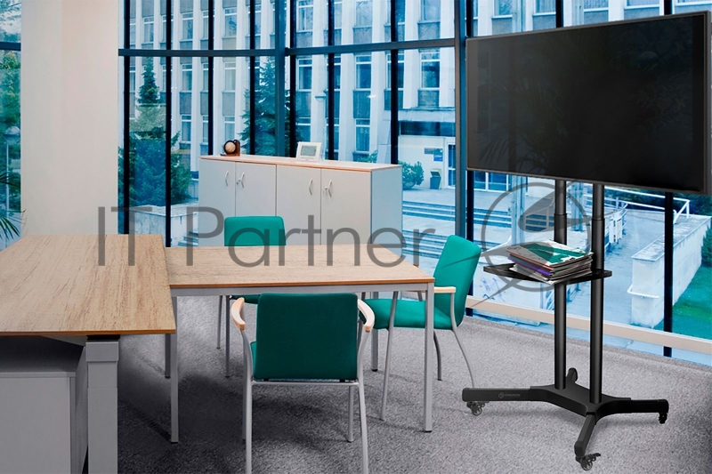 Стойка для телевизора Onkron TS1351 черный 40-65 макс.45.5кг напольный мобильный