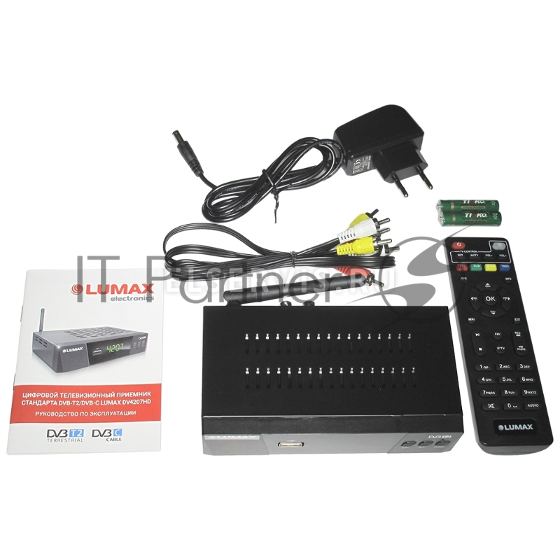 Приставка DVB-T2 LUMAX Приставка DVB-T2 LUMAX/ GX3235S, эфирный + кабельный, Металл, 3 кнопки, дисплей, USB, 3RCA, HDMI, внешний б/п, встроенный Wi-Fi адаптер, Кинозал LUMAX (более 500 фильмов)