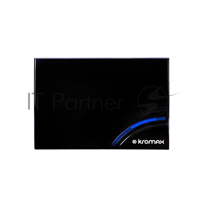 Телевизионная антенна Kromax TV FLAT-05 black Комн. акт. антенна, VHF: 87,5-230 МГц, UHF: 470-860 МГц, коэф. ус 28dB питание: адапт. в комплекте