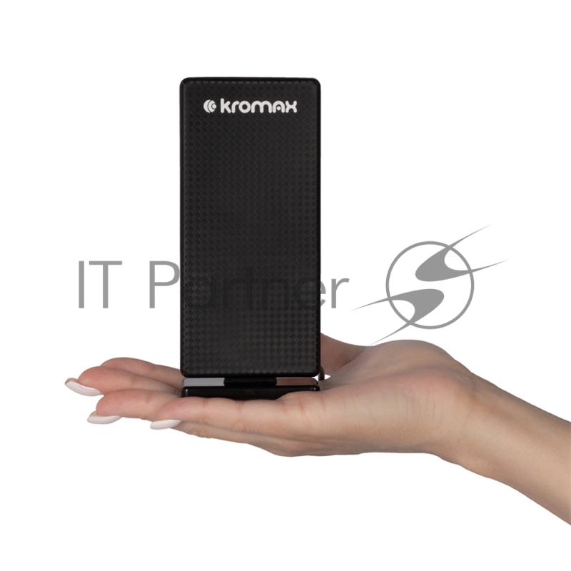 Комнатная ТВ антенна Kromax TV FLAT-09 black-gray 50 шт/уп Комн. акт. антенна, диап. DVB-T2, VHF: 87,5-230 МГц, UHF: 470-860 МГц,коэф. ус 30dB питание: адапт. в комплект