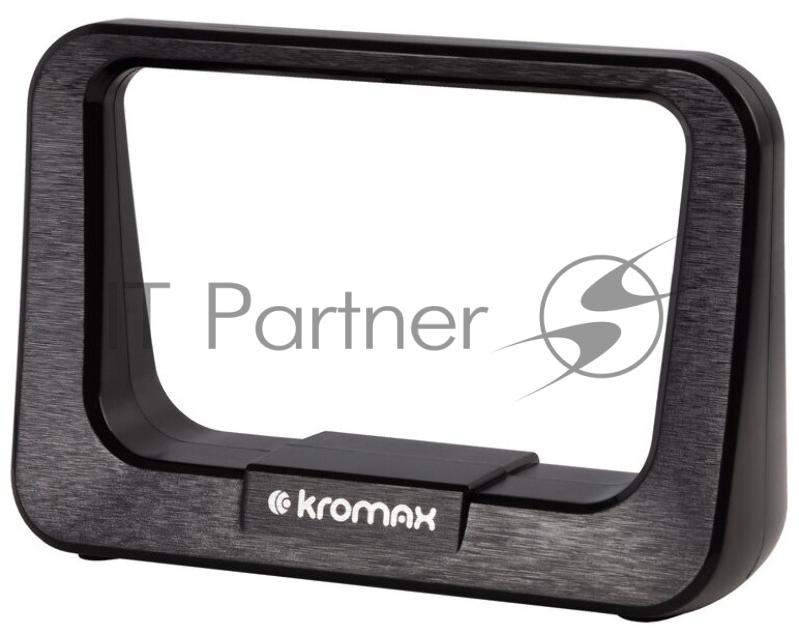 Комнатная ТВ антенна Kromax TV FLAT-10 black 20 шт/ упак Комн. акт. антенна, диап. DVB-T2, VHF: 87,5-230 МГц, UHF: 470-860 МГц, коэф. ус 30dB питание: адапт. в комплекте