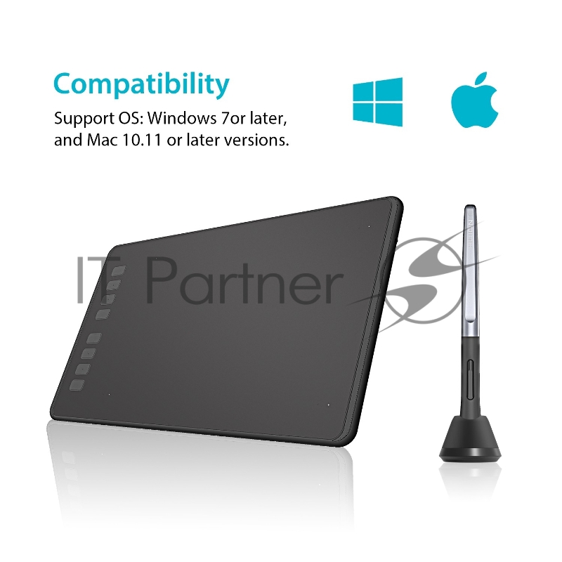 Планшет для рисования Huion Inspiroy H950P USB черный