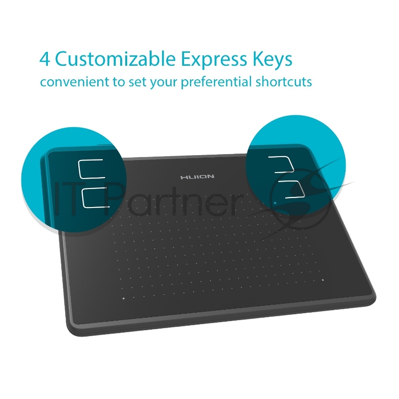 Планшет для рисования Huion H430P USB черный