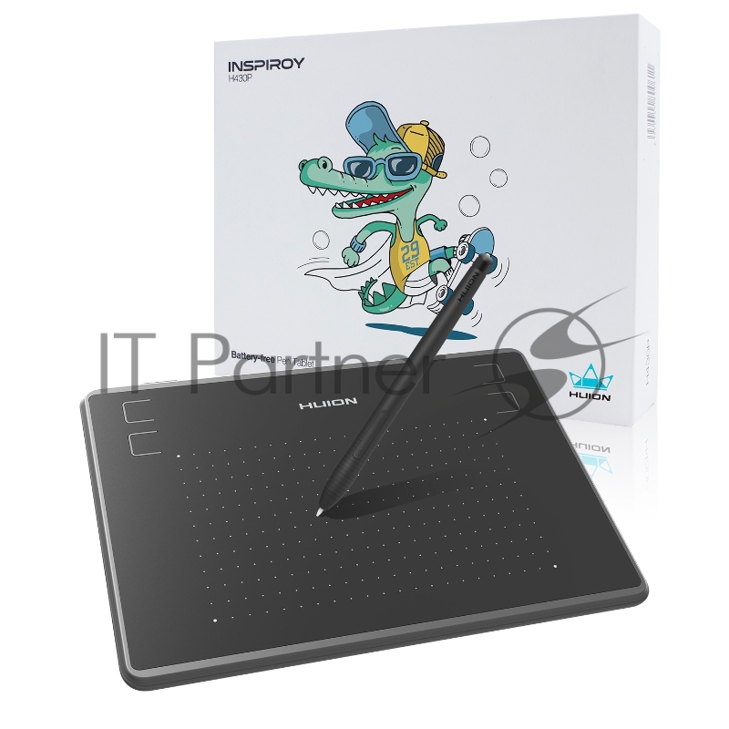Планшет для рисования Huion H430P USB черный