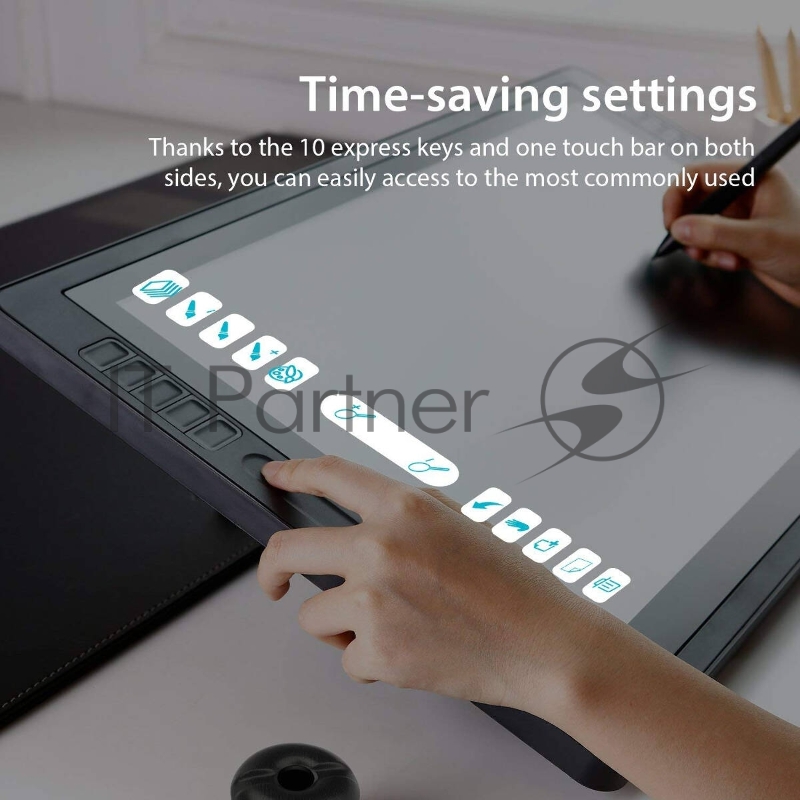 Планшет для рисования Huion Kamvas PRO 22 USB черный