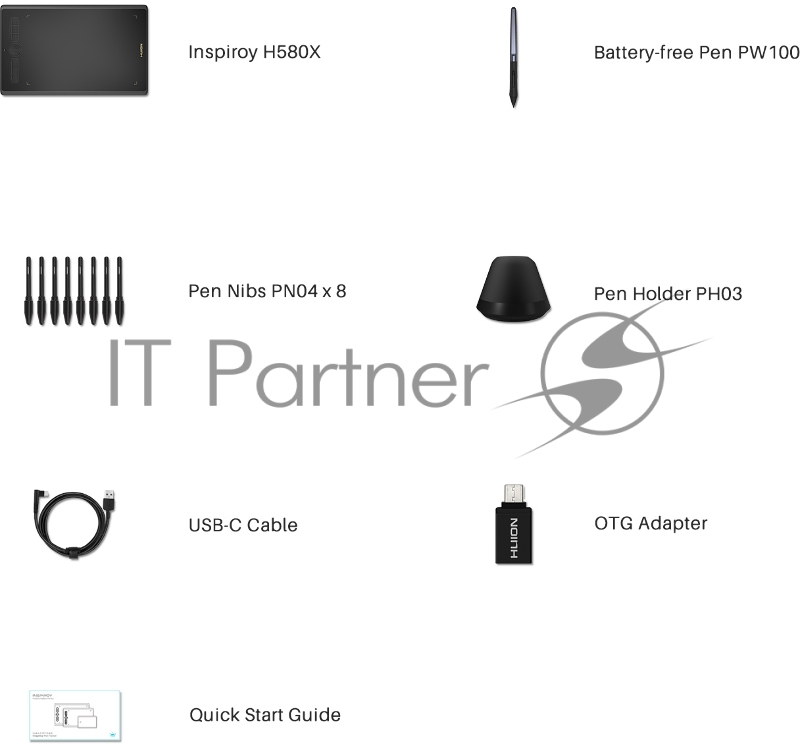Графический планшет Huion Inspiroy H580X