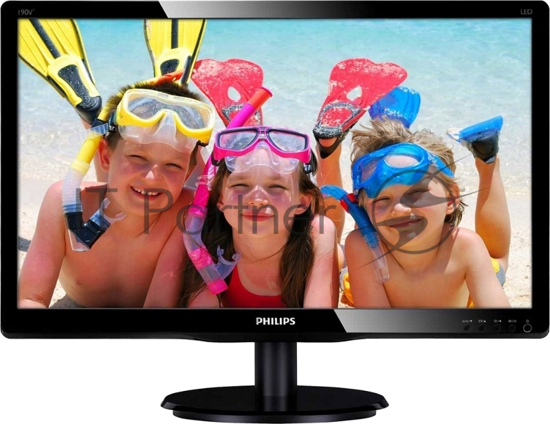Монитор 18.5 Philips 193V5LSB2/10(62) Black (LED, LCD, Wide, 1366x768, 5 ms, 90°/65°, 200 cd/m, 10M:1)
